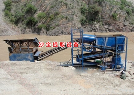 沙金提取设备缅甸工作现场-处理原矿100T/h